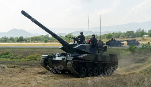 Preview: military equipment, Soldiers with weapons on military combat training.