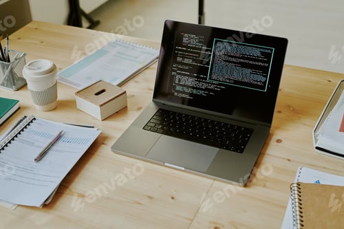 Preview: Work desk of Programmer in Office