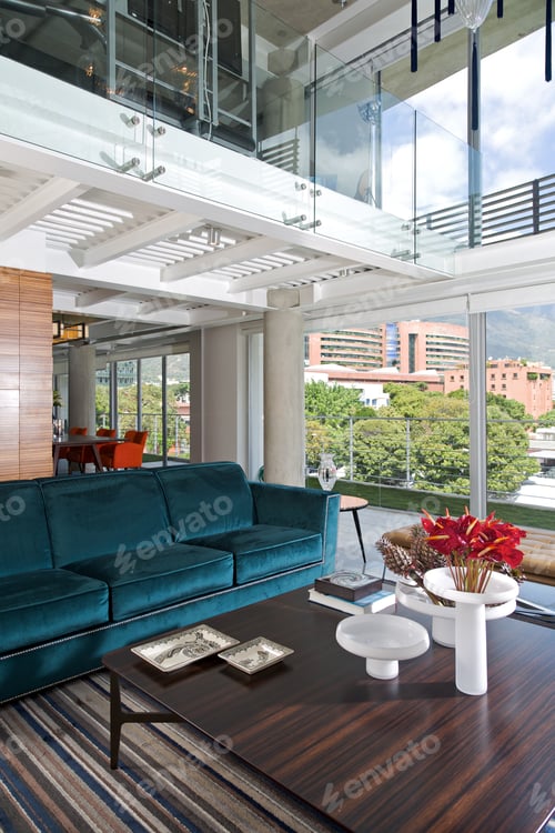 Preview: Interior of luxurious and modern living room.