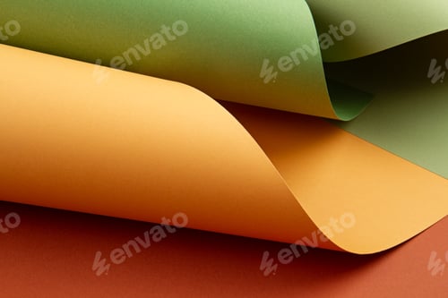 Preview: Abstract backgroud of rolled textured paper sheets of different shades