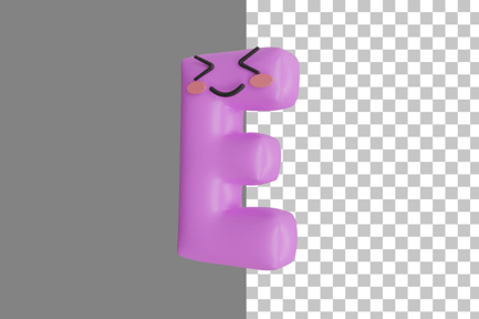 Preview: Cute Letter E 3D Icon