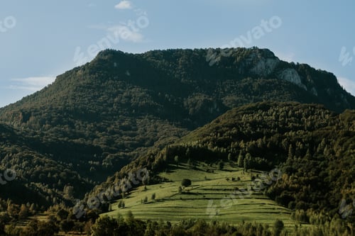 Preview: Amazing mountain range with a beautiful forest