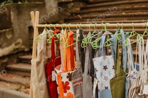 Preview: Reusable bags on local artisanal eco market