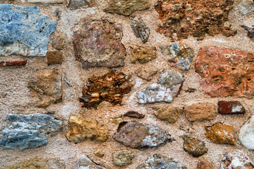 Preview: The Combined Texture Of An Old Stone Concrete Wall Closeup