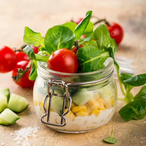 Preview: Salad in glass jar