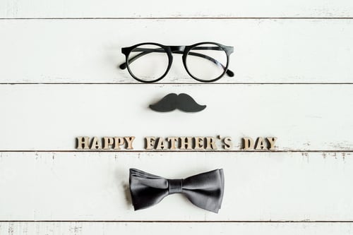 Preview: Happy Father's Day wooden letters with glasses and mustache