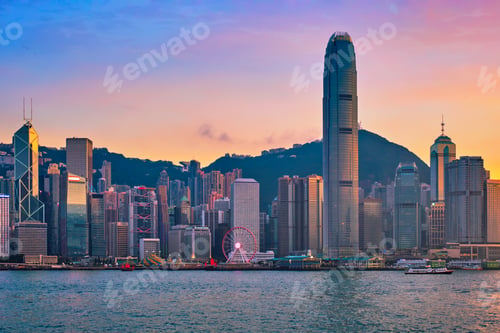 Preview: Junk boat in Hong Kong Victoria Harbour
