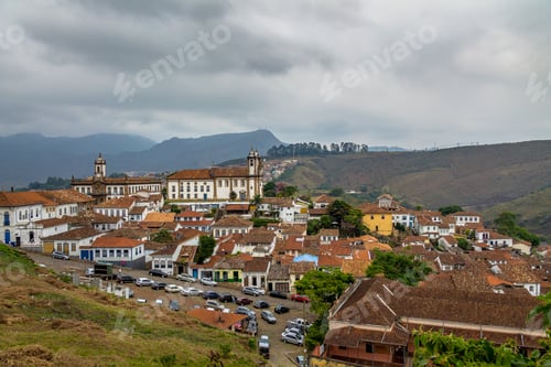 Preview: Aerial view of Ouro Preto City - Minas Gerais, Brazil