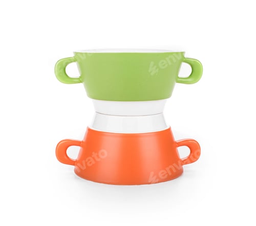 Preview: Soup green and red bowl stack.