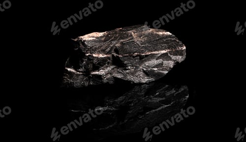 Preview: Macro Close up image of raw material Manganese Ore rock isolated
