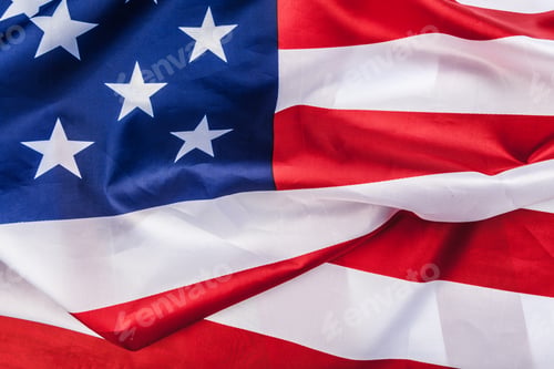 Preview: Beautifully waving star and striped American flag