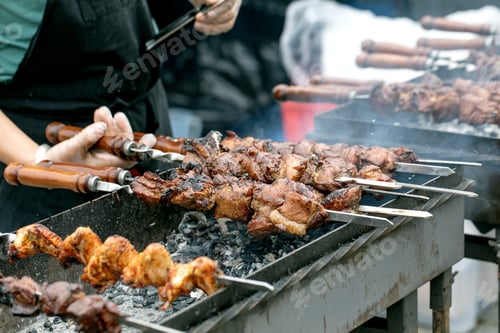 Preview: Grilled Meat Skewers Street Food