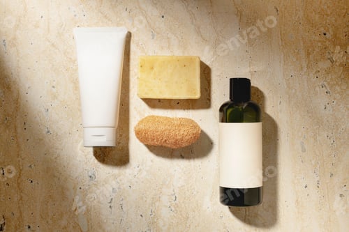 Preview: Aesthetic spa essentials background, home decor
