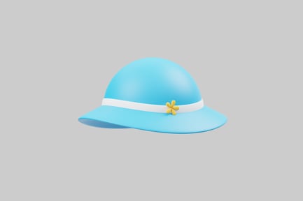 Preview: Summer flower hat blue