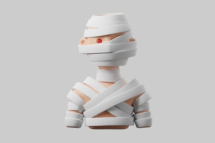 Preview: Wrapped mummy character prop