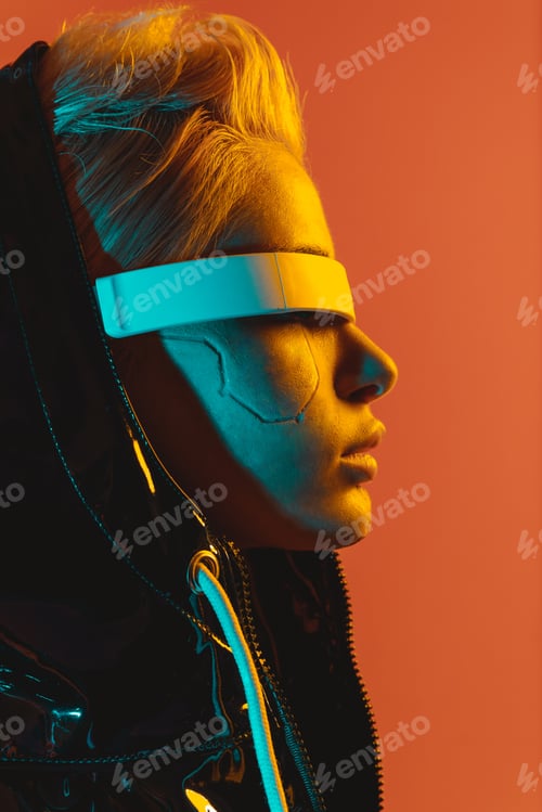 Preview: Representation of a bionic super human with advanced technology parts