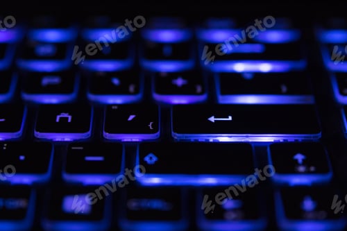 Preview: Closeup of laptop keyboard
