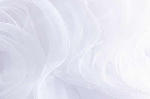 Preview: A chic wedding background for your text. White large silk ruffles factory parts of the bride's dress