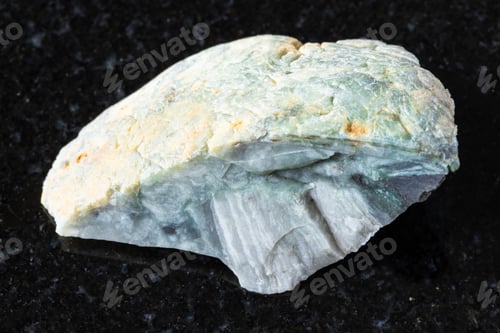 Preview: sample of raw trass chernomorite rock on black