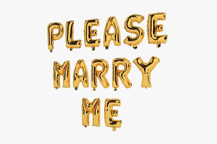 Preview: Golden 'Please Marry Me' Foil Letter Balloons