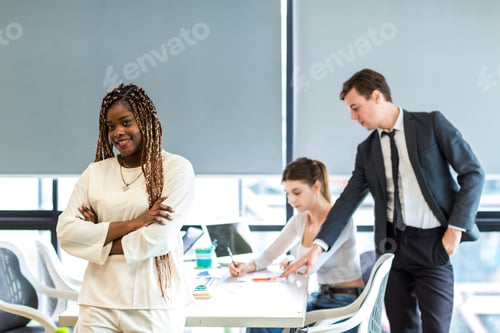 Preview: Business woman in the modern office. Women leader the new company self-confident.