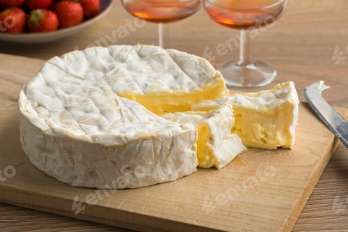 Preview: Fresh creamy French Brie cheese