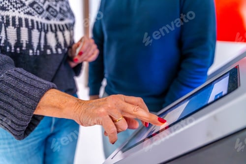 Preview: Modern appointment machine in the hospital hall