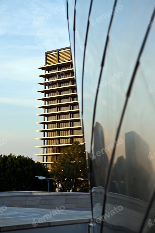 Preview: 45376,Reflections Off of a Mirrored Building Exterior