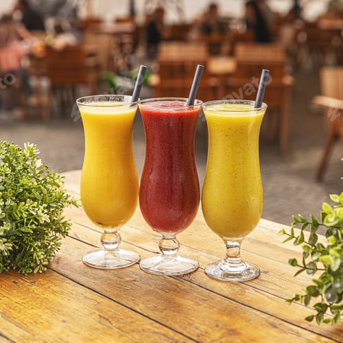 Preview: Three colorful fruit smoothies