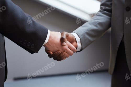 Preview: Handshake on Grey Close Up