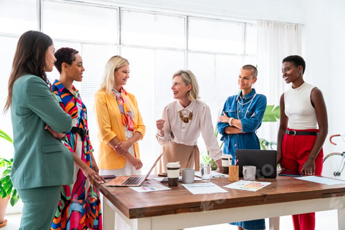 Preview: Group of businesswomen meeting in the office