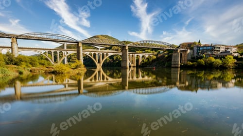 Preview: Beautiful shot of bridges in Peso da Regua, Portugal