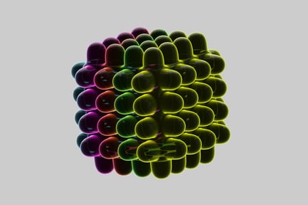 Vorschau: Abstrakte Form des Tablettenclusters mit Farbverlauf