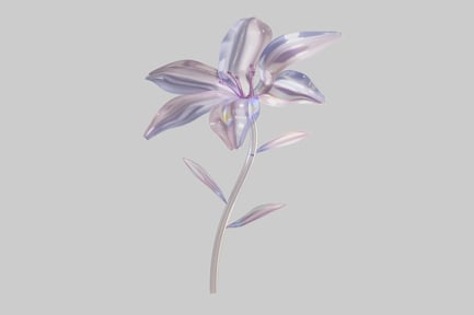 Preview: Iridescent Glass Lily 3D