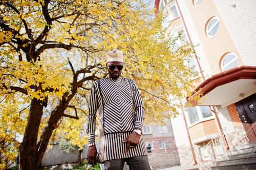 Preview: Portrait of stylish black african american man