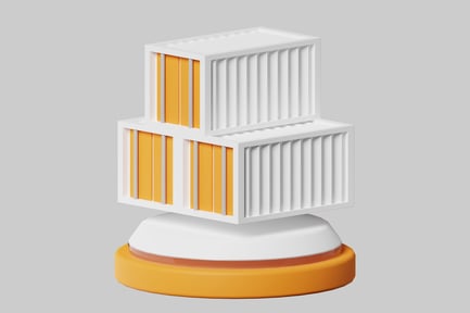 Preview: Stacked cargo containers minimalist style