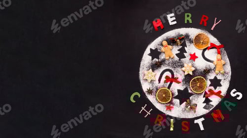 Preview: Merry Christmas and happy holidays with creative patterns