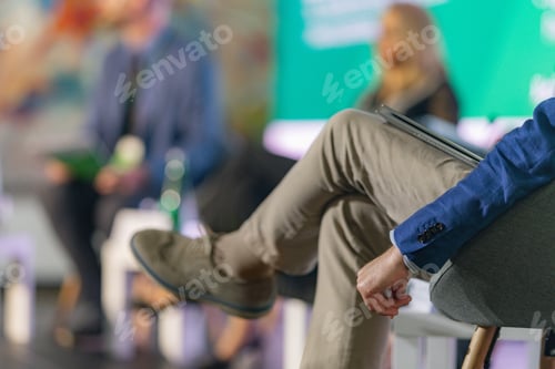 Preview: Businessman Engaged at Press Conference