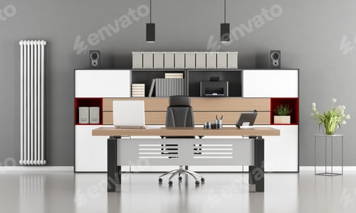 Preview: Gray and white modern office