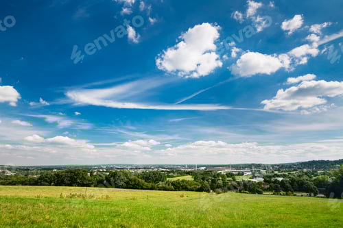 Preview: Aachen Overview With Deep Blue Sky