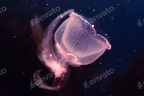 Preview: Close-up picture of beautiful jellyfish floating in ocean