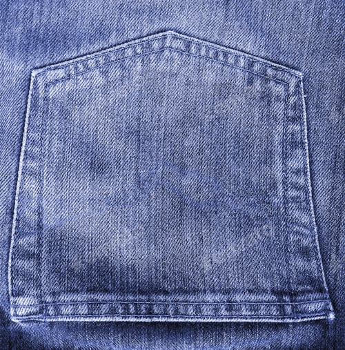 Preview: Blue Denim Pocket Close Up Detailed Texture