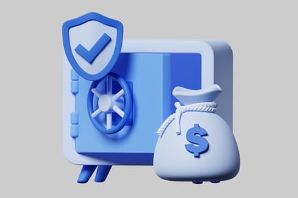 Preview: Secure safe with money bag