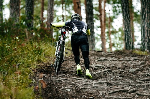Preview: Cyclist Walk Climbs Uphill