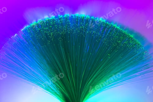 Preview: Bunch Of Optical Fibres Dinamic Flying From Deep On Technology Background