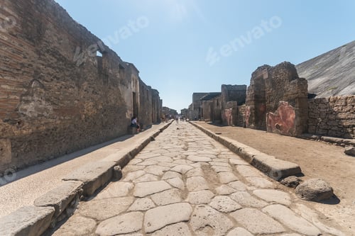 Preview: View of Pompeii, in Italy.