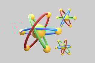 Aperçu: Arrangement coloré de la structure des atomes