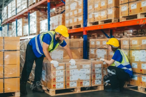 Preview: Warehouse staff sort, categorize, store items, packaging, labeling products, schedule delivery dates