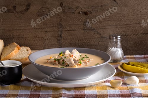 Preview: Romanian chicken soup named Ciorba Radauteana