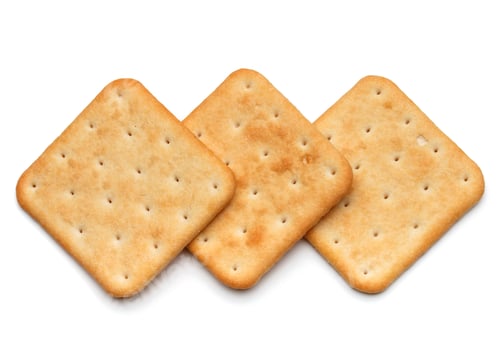 Preview: Dry cracker cookies isolated on white background cutout